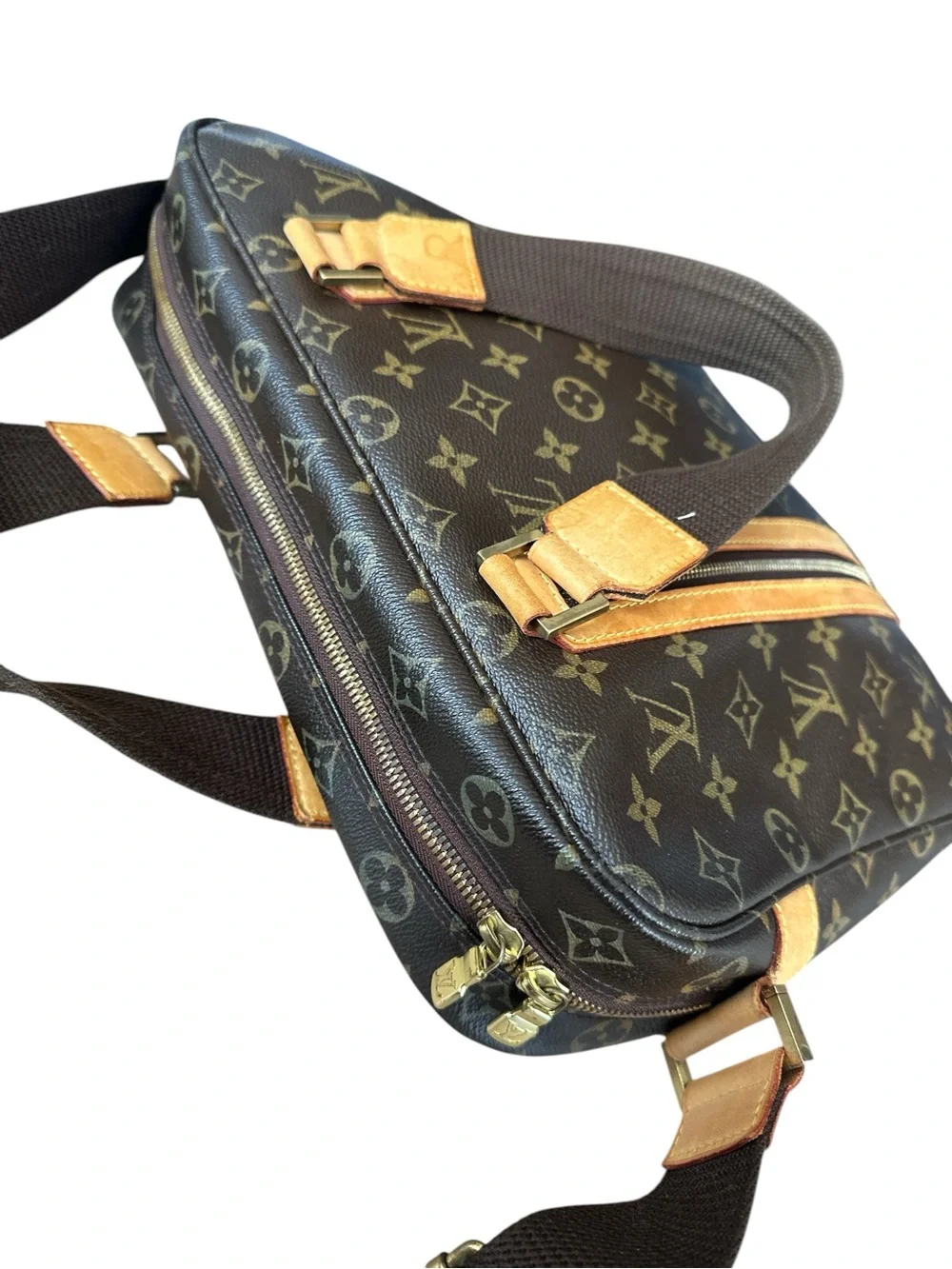 Louis Vuitton Monogram Canvas Messenger Bag in Brown and Tan